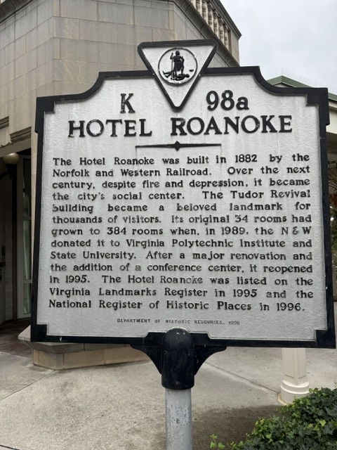 Hotel Roanoke historical marker