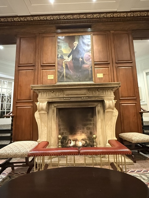 Hotel Roanoke lobby fireplace